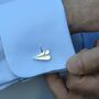 Sterling Silver Paper Plane Cufflinks, thumbnail 3 of 7