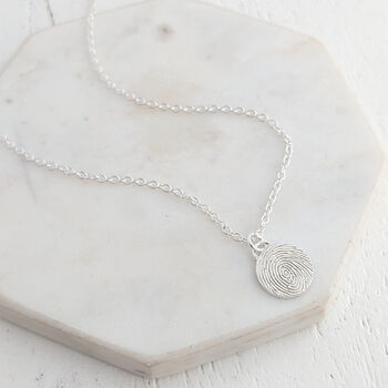 Dainty Disc Fingerprint Charm, 2 of 5