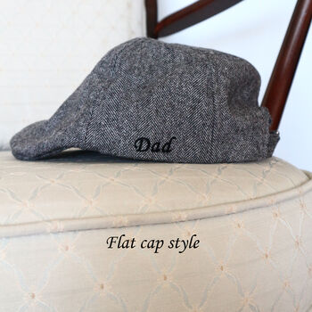 Personalised Dad/Grandad Flat Cap, 4 of 5