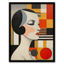 Bauhaus Art Deco Geometric Portrait Wall Art Print, thumbnail 5 of 6