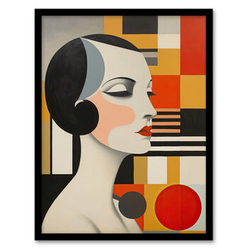 Bauhaus Art Deco Geometric Portrait Wall Art Print, 5 of 6