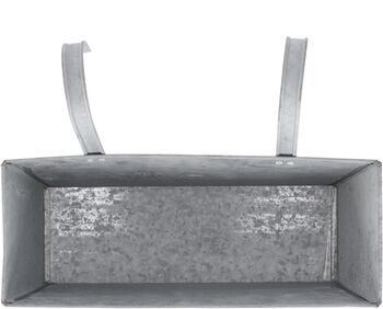 Zinc Balcony Planter Metal Flower Pot Holder Window Box, 3 of 3