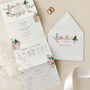 Blush Peony Concertina Wedding Invitations, thumbnail 1 of 4