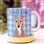 Personalised Custom Dog Mug Spring Gingham, thumbnail 3 of 11