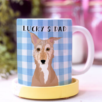 Personalised Custom Dog Mug Spring Gingham, 3 of 11