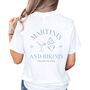 Martinis And Bikinis Personalised Hen Party T Shirt, thumbnail 3 of 4