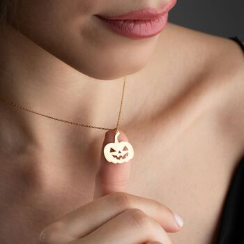 Sterling Silver Pumpkin Necklace, 5 of 7