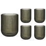 Palermo Set Of Four Grey Ribbed Tumblers, thumbnail 2 of 7