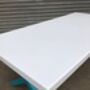 Industrial Y Frame Steel Dining Table 570, thumbnail 6 of 7