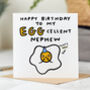'My Eggcellent Nephew' Birthday Card, thumbnail 1 of 2