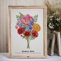 Personalised Birth Flower Grandma's Bunch Print, thumbnail 1 of 11