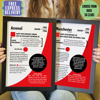 Personalised Print 30th Birthday Gift For Football Fans, 3 of 11