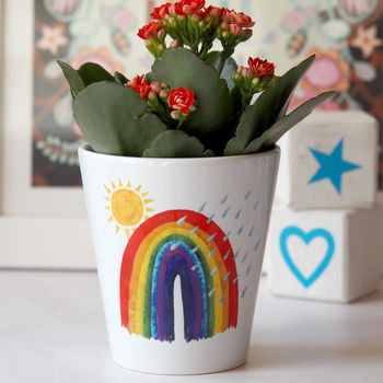 Mother's Day Rainbow Personalised Plant Pot Gift, 2 of 3