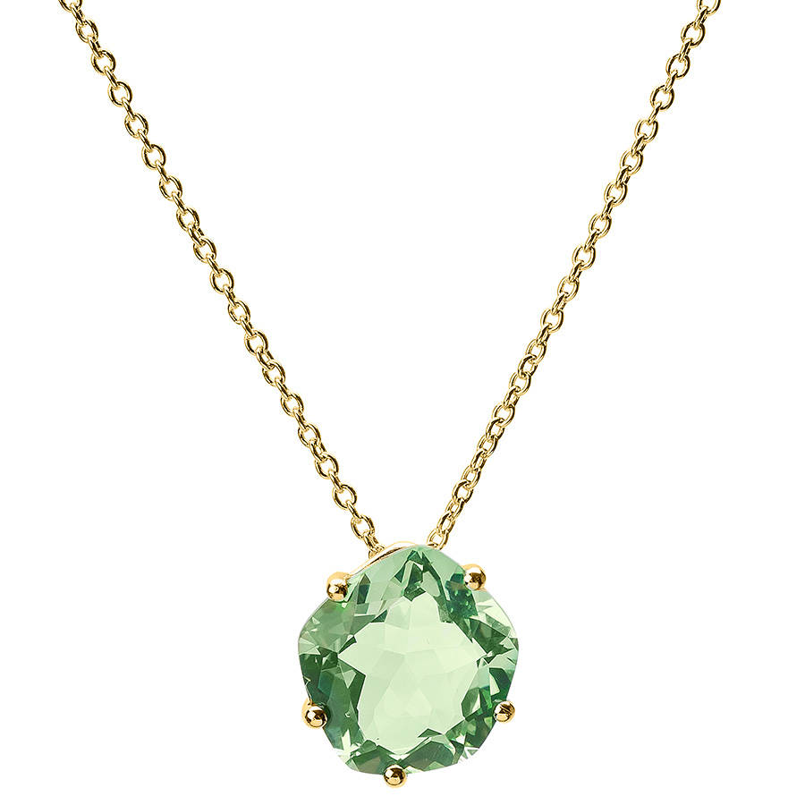 Fine Gemstone And 18ct Yellow Gold Vermeil Necklace By Mishanto London