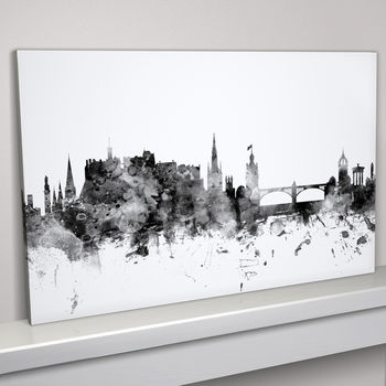 Edinburgh Skyline Cityscape Monochrome Art Print, 2 of 6