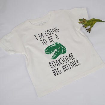 'I'm Going To Be A Roarsome Big Brother' T Shirt, 3 of 3