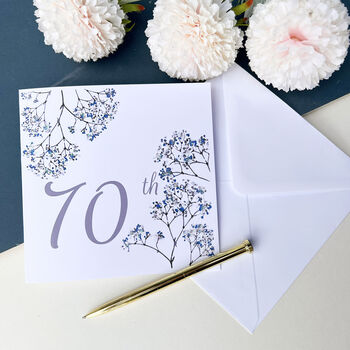 70th Birthday Floral Coaster, 5 of 7