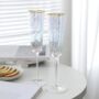 Pair Of Heart Gold Rim Champagne Glasses, thumbnail 5 of 6