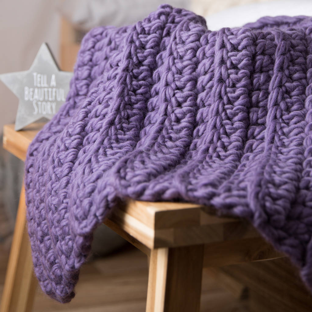 baby blanket crochet kit by wool couture