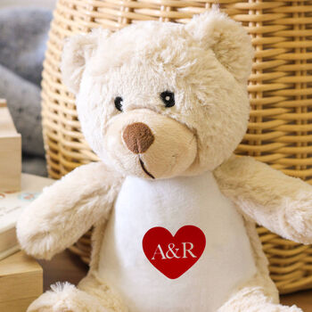 Personalised Soft Toy Teddy Heart Love Heart Gift, 2 of 4