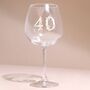 Personalised Floral Milestone Birthday Gin Glass, thumbnail 6 of 6