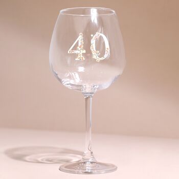Personalised Floral Milestone Birthday Gin Glass, 6 of 6