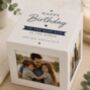 White Distressed Wood Photo Cube, thumbnail 1 of 3