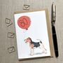 Personalised Wire Haired Fox Terrier Birthday Card, thumbnail 2 of 4