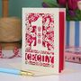 Personalised 1st Birthday Card Papercut Woodland Design, thumbnail 3 of 6