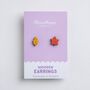 Autumn Leaves Wooden Earrings, thumbnail 2 of 3