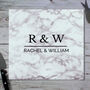 Personalised Marble Effect Glass Chopping Board, thumbnail 4 of 5
