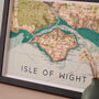 Framed And Personalised Isle Of Wight Map Print, thumbnail 2 of 4