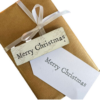 Large Merry Christmas Rubber Stamp For Holiday Crafting, 3 of 6