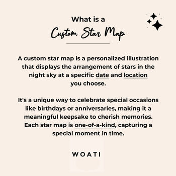 Personalised Star Map, Wedding Gift, 4 of 6
