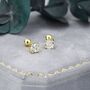 Cz Crystal Screw Back Earrings, thumbnail 6 of 12