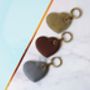 Personalised Leather Heart Keyring, thumbnail 4 of 5