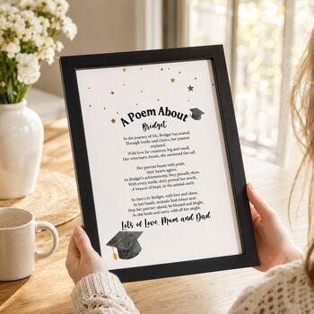 Personalised Graduation Gift Print Of Special Poem, 3 of 12
