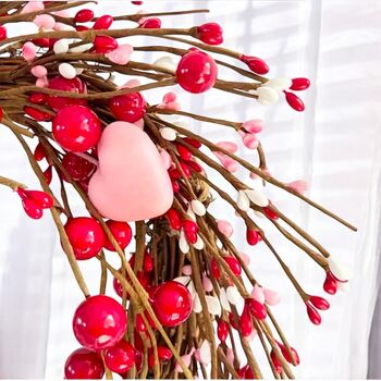 Valentine's Red And Pink Heart Shape Twig Wreath, 10 of 10