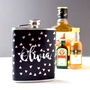Personalised Triangle Leather Hip Flask, thumbnail 1 of 4
