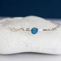 Sterling Silver Organic Round Blue Opal Bangle, thumbnail 2 of 7