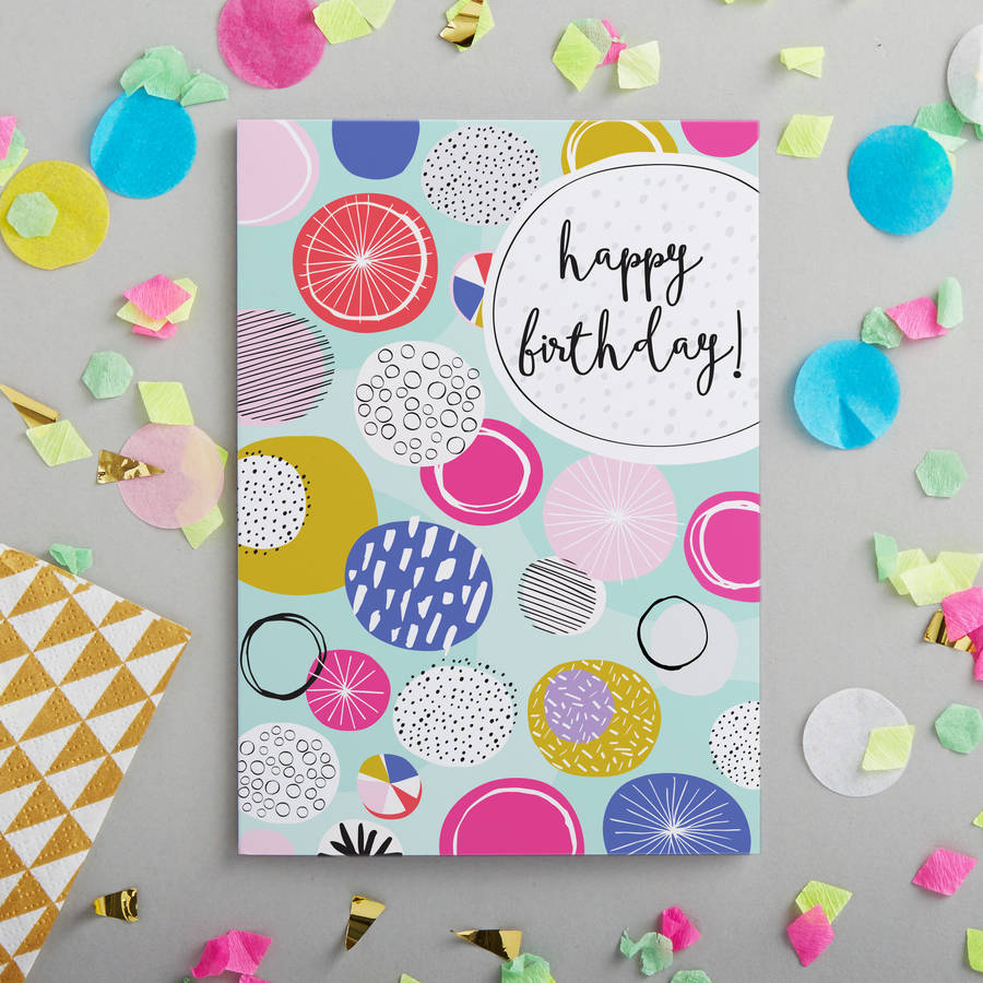 contemporary happy birthday card by jessica hogarth