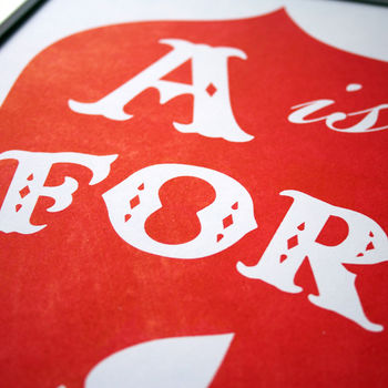 A Is For Apple Alphabet Risograph Print, 5 of 10