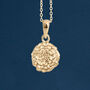 Yellow Gold Plated October Marigold Birth Flower Necklace, thumbnail 2 of 11