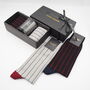 Pin Stripe Black And Grey Luxury Socks Gift Box Dad Glass, thumbnail 3 of 3