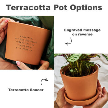 Terracotta Engraved Father's Day Plant Pot, 4 of 6