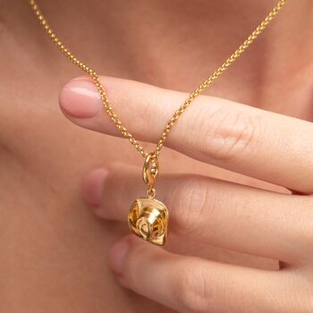 18ct Gold Cowboy Hat Charm Necklace, 2 of 6