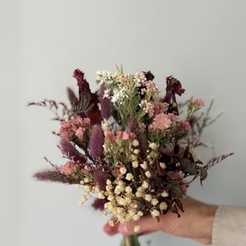 Blush And Burgundy Dried Flower Bouquet, 2 of 6