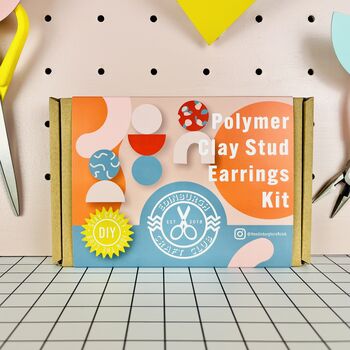 Polymer Clay Earring Making Kit Statement Studs, 4 of 12