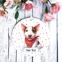Personalised Bull Terrier Wearing A Red Bandana, thumbnail 2 of 2