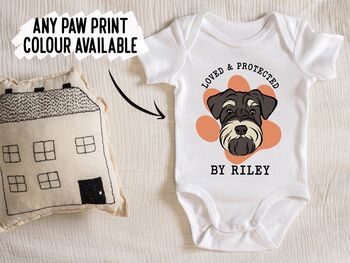 Miniature Schnauzer Baby Onesie, 2 of 6